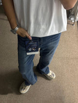 +5cm クーリングセミブーツカットデニムパンツ  (656)