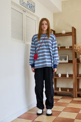 SHIRRING LONG PANTS BLACK