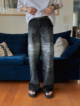 [Premium] Fiction Painting Crash Denim Pants
