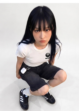 ストレッチコットンスリムショートスリーブTシャツ ホワイト
