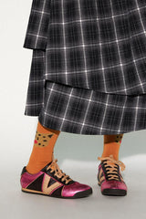 Geometric color block casual and comfortable multi-color animal print socks