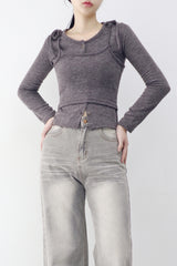 Diark Layered Bustier Cardigan