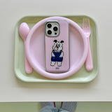 バブルガムエポキシバンパースマートフォンケース(pink silver)