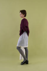 Slip satin midi skirt_skyblue