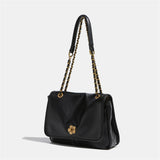 Autumn Winter Chain Strap Faux Leather Tote Cross Bag