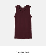 [U-BASIC] Basic U-neck Merryyas Ribbed Sleeveless