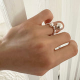 [925silver] Big ball ring