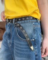 Ratton Crack Long Eyelet Leather Belt