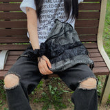 Billie denim string bag