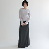 [Korenda] Wave Diagonal Long-Sleeve Cardigan - 4 Colors