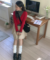 ドットウェーブタートルネックTシャツ