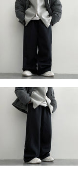 Issu napping hem string wide pants