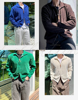 Knit Collar Cardigan