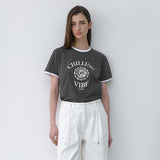 (T-7042)TWO-TONE VIBE TEE