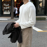LMN ファインニットラウンド長袖Tシャツ (4 colors)