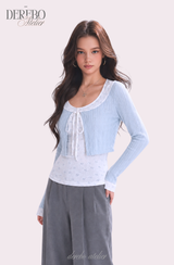 Dodo baby color cardigan layered top