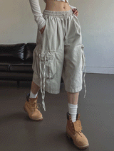 Side rope pig Bermuda cargo pants