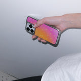 starry night silver epoxy case. pink orange