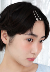 [2SET] ペティフラワーヘアピン - シルバー