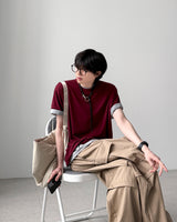 クロップレイヤード半袖Tシャツ