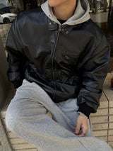 Core leather herrington jacket