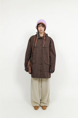 Single collar utility half coat (2color)