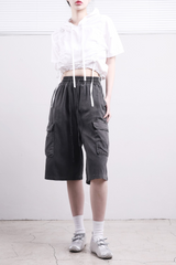 Noir wide cargo pants