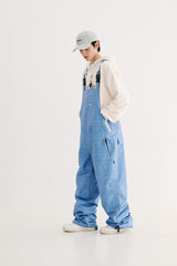 POLY DENIM BIB PANTS