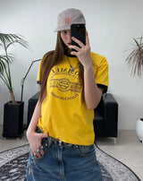 ティエンモーターサイクルリンガー半袖Tシャツ