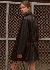 LEATHER STRING HALF COAT