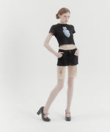 ハート半袖Tシャツ Black
