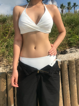 buckle halter bikini