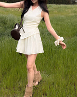Relbit blouse & skort set