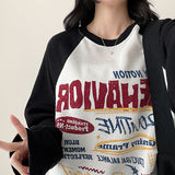 ラエルナグランカラーマッチングポイントルーズフィットニットロングスリーブ