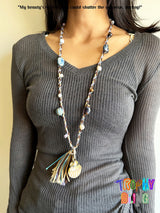 Shell long chain necklace