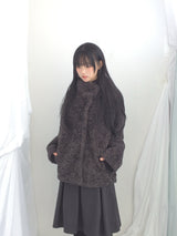 Fingerhole line hooded half zipup