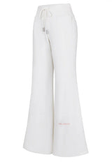 13DE MARZO Base Wide Flare Pants White