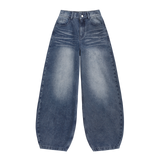 ソルトウォッシュバルーンフィットデニムパンツ