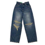 Denim damage pants