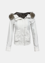 Mode Fur-Hood Short Jumper