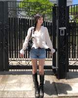 Rev Cut Denim Shorts