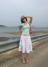 TRACK EYELET BERMUDA PANTS (3color)