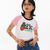 21C フロッグラグランクロップtシャツ