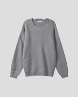 (UNISEX)スタッズ オーバーニット