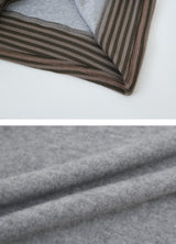 Border Layered High Neck Warm Hood T-shirt (3color)