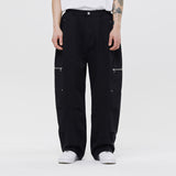 BIKER WASHED WIDE PANTS