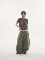 Peak stud back-pocket pants -2C