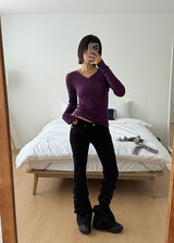 WARM SHIRRING BOOTS CUT PANTS