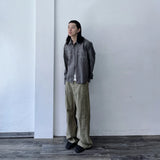 Articulated Washed Wide Trousers