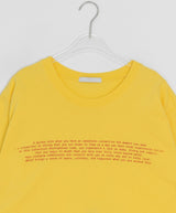 サヤノ レタリング オーバーフィット カラー 半袖Tシャツ